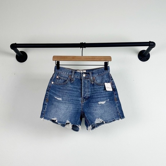 NWT Free People Makai Distressed Cutoff Shorts in Shout & Twist - Picture 7 of 11
